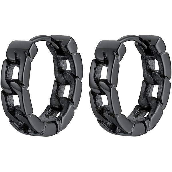 Amazon.com: Small Punk Style Dark Black Iced Cz 925 Sterling